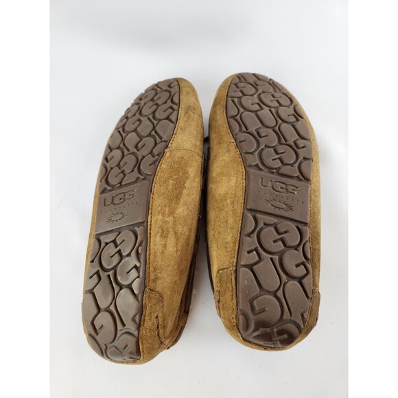 UGG Dakota Slippers Women's 10 House Shoes Tan 5612 Moccasin Loafers Sherpa Wool - Picture 8 of 10